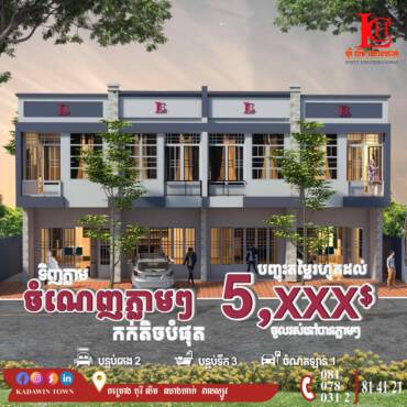 ✨កក់តិចចំណេញច្រើន ទទួលបានគេហដ្ឋានថ្មីក្នុងក្ដីស្រមៃ🏡 គម្រោងបុរី លីម ឈាងហាក់ សាខាវាលស្បូវ